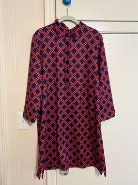 Vineyard Vines Navy and Red Dress XL